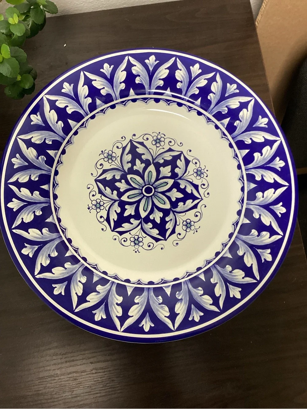 Nova Deruta for Pottery Barn Blue and White Decorative Dinner Plates - Set of 8